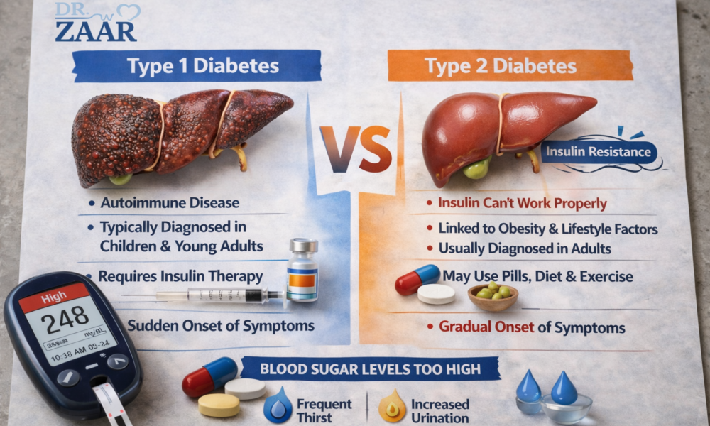 Difference Between Type 1 and 2 Diabetes Explained | DR Zaar
