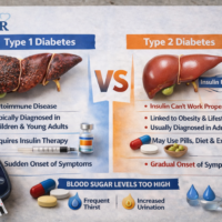 difference between type 1 and 2 diabetes