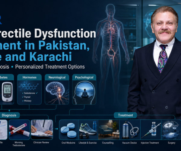 Best Erectile Dysfunction Treatment in Pakistan, Lahore and Karachi, Causes, Diagnosis and Personalized Treatment Options