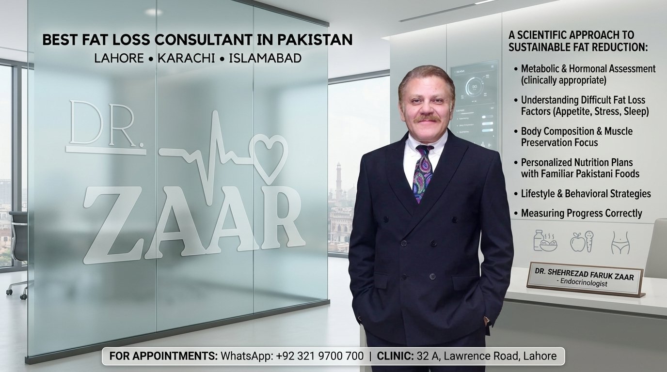 Best Fat Loss Consultant in Pakistan Lahore, Karachi, Islamabad - DR. SHEHREZAD FARUK ZAAR’s Scientific Approach to Sustainable Fat Reduction
