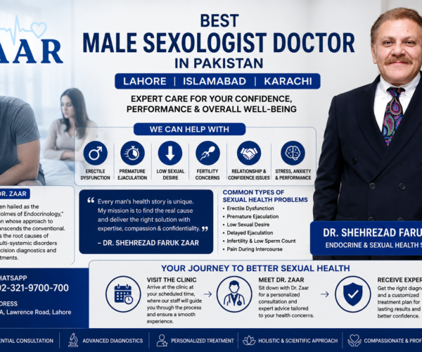 Best Male Sexologist Doctor in Pakistan Lahore Islamabad Karachi, A Comprehensive Guide to Male Sexual Health, Hormonal Wellnes