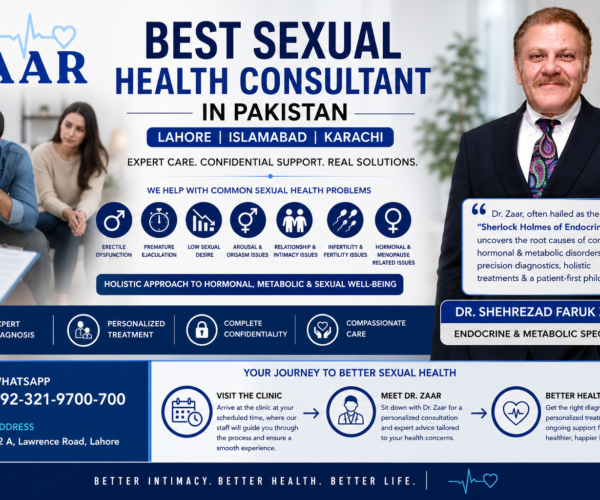Best Sexual Health Consultant in Pakistan Lahore, Islamabad & Karachi, Dr. Zaar’s Approach to Sexual & Hormonal Health