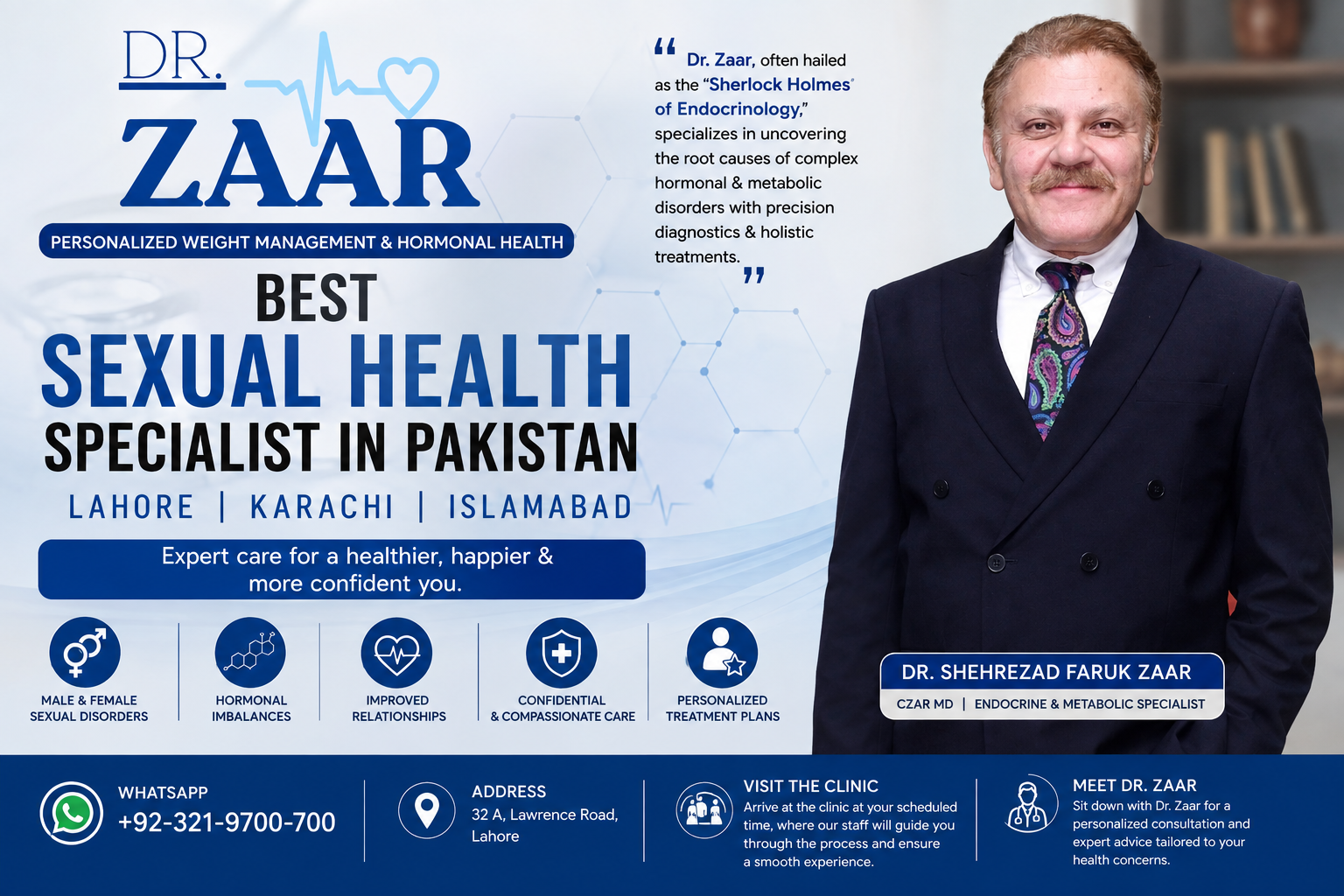 Best Sexual Health Specialist in Pakistan, Lahore Karachi Islamabad- Dr. Zaar’s Personalized Approac