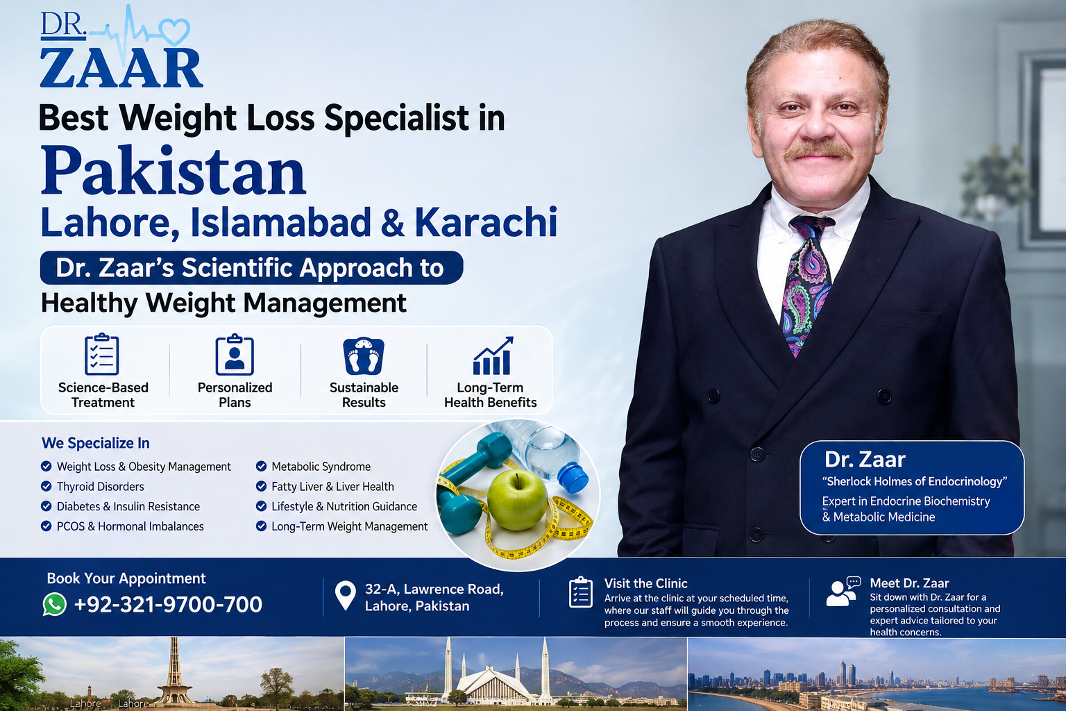Best Weight Loss Specialist in Pakistan Lahore, Islamabad & Karachi – Dr. Zaar’s Scientific Approach to Healthy Weight Management