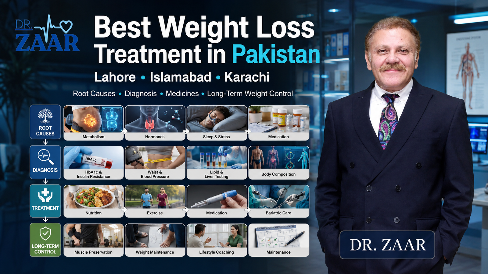 Best Weight Loss Treatment in Pakistan, Lahore, Islamabad and Karachi, Guide to Root Causes, Diagnosis, Medicines and Long-Term Weight Control