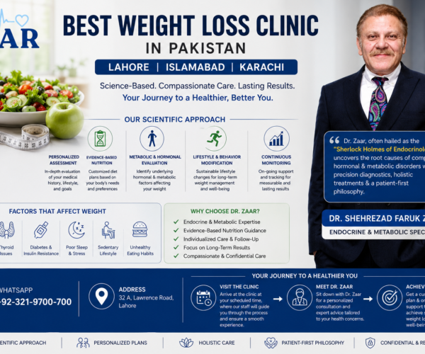 Best Weight Loss Clinic in Pakistan Lahore, Islamabad & Karachi- DR: SHEHREZAD FARUK ZAAR's Scientific Approach to Healthy Weight Management