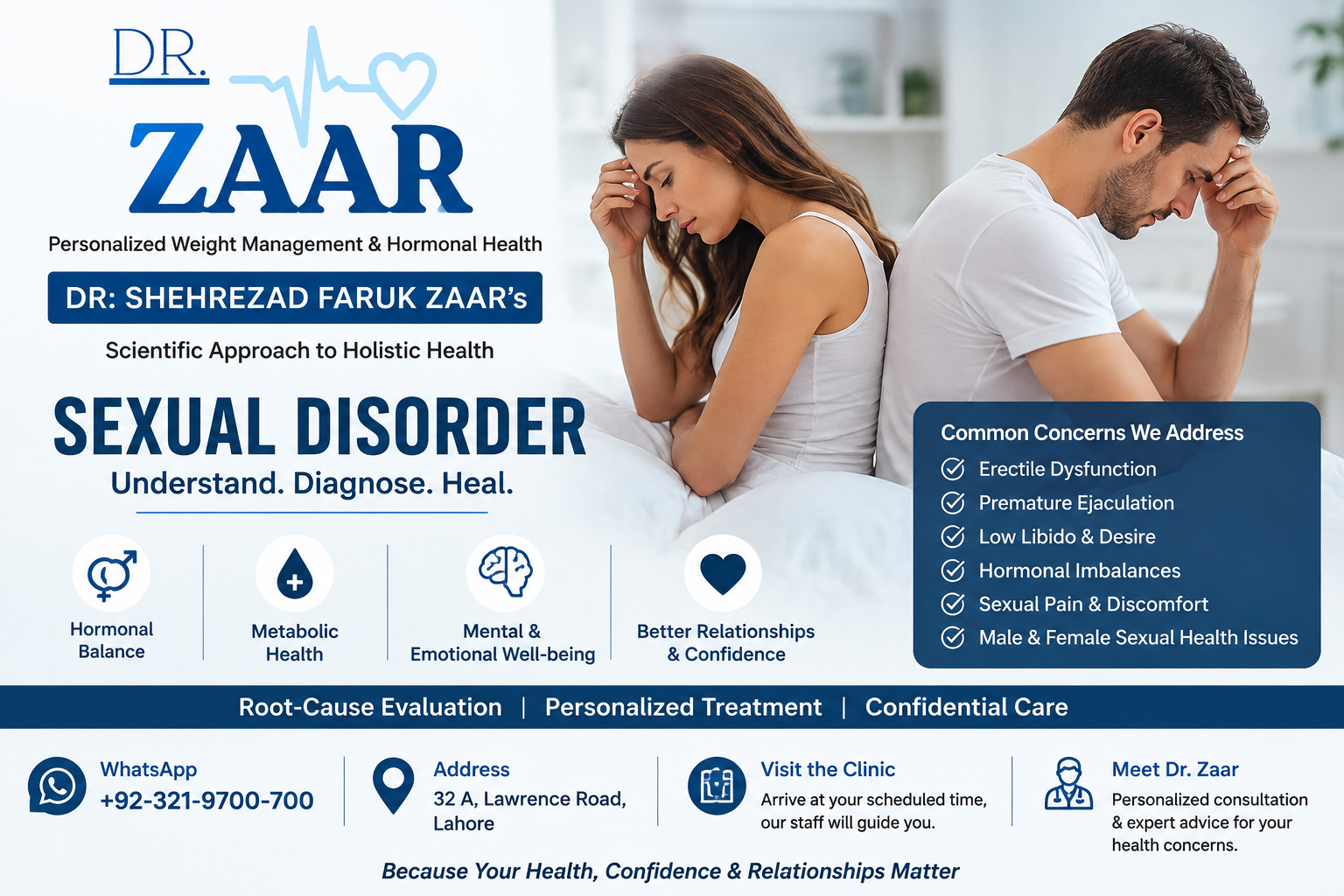 Sexual Disorders, Understanding Causes, Symptoms, Diagnosis, and Personalized Treatment https://drzaar.com/