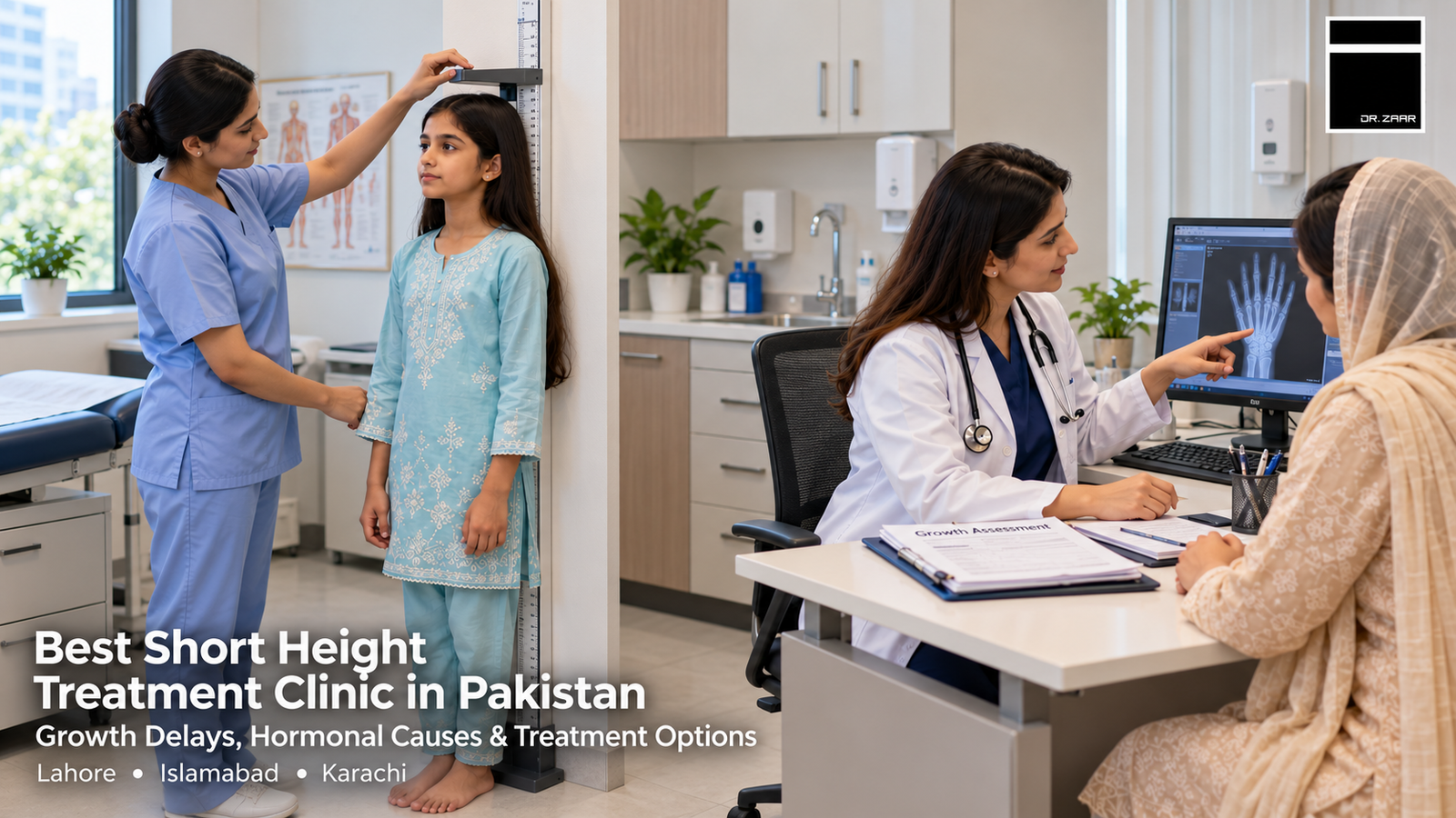 Best Short Height Treatment Clinic in Pakistan, Causes of Slow Growth, Hormonal Investigations and Treatment Options in Lahore, Islamabad and Karachi